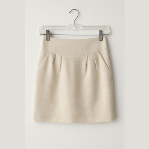 Trina Turk Textured White Mini Skirt
